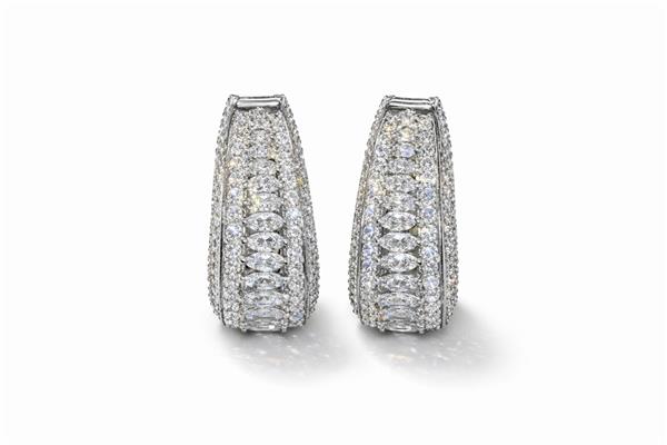 Beatrice Kalın Zirkon Taşlı Statement Halka Küpe